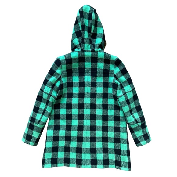 NWT J.Crew Chateau Parka Italian Stadium Cloth Size 6 Wool Green Check - Picture 4 of 6